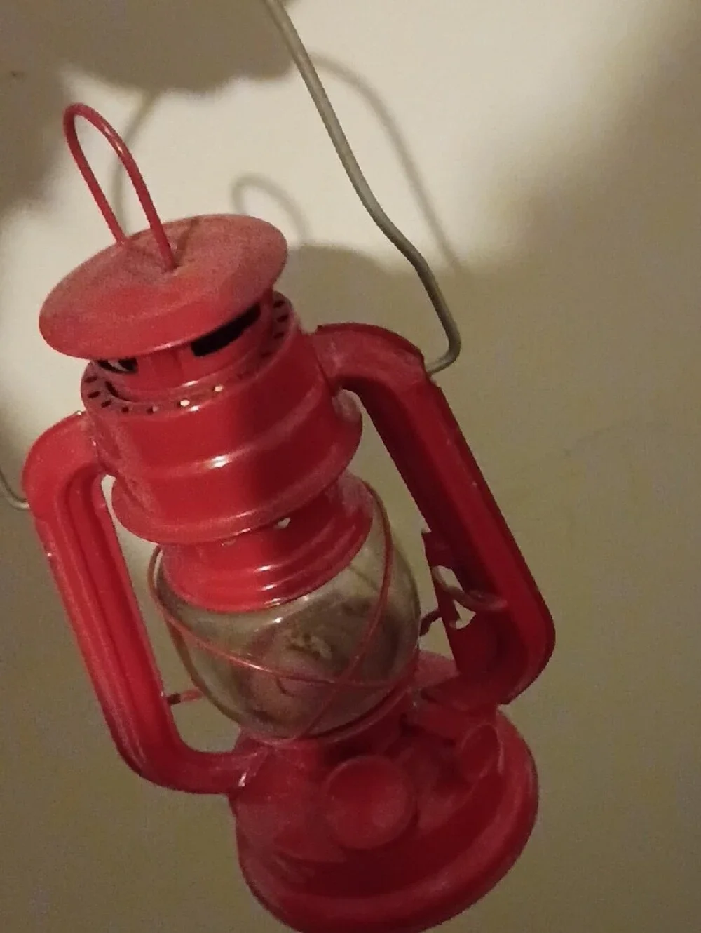 Red Vintage-Style Metal Lantern - Home Accents